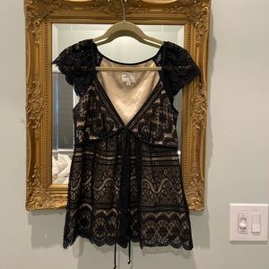 Milly black lace top